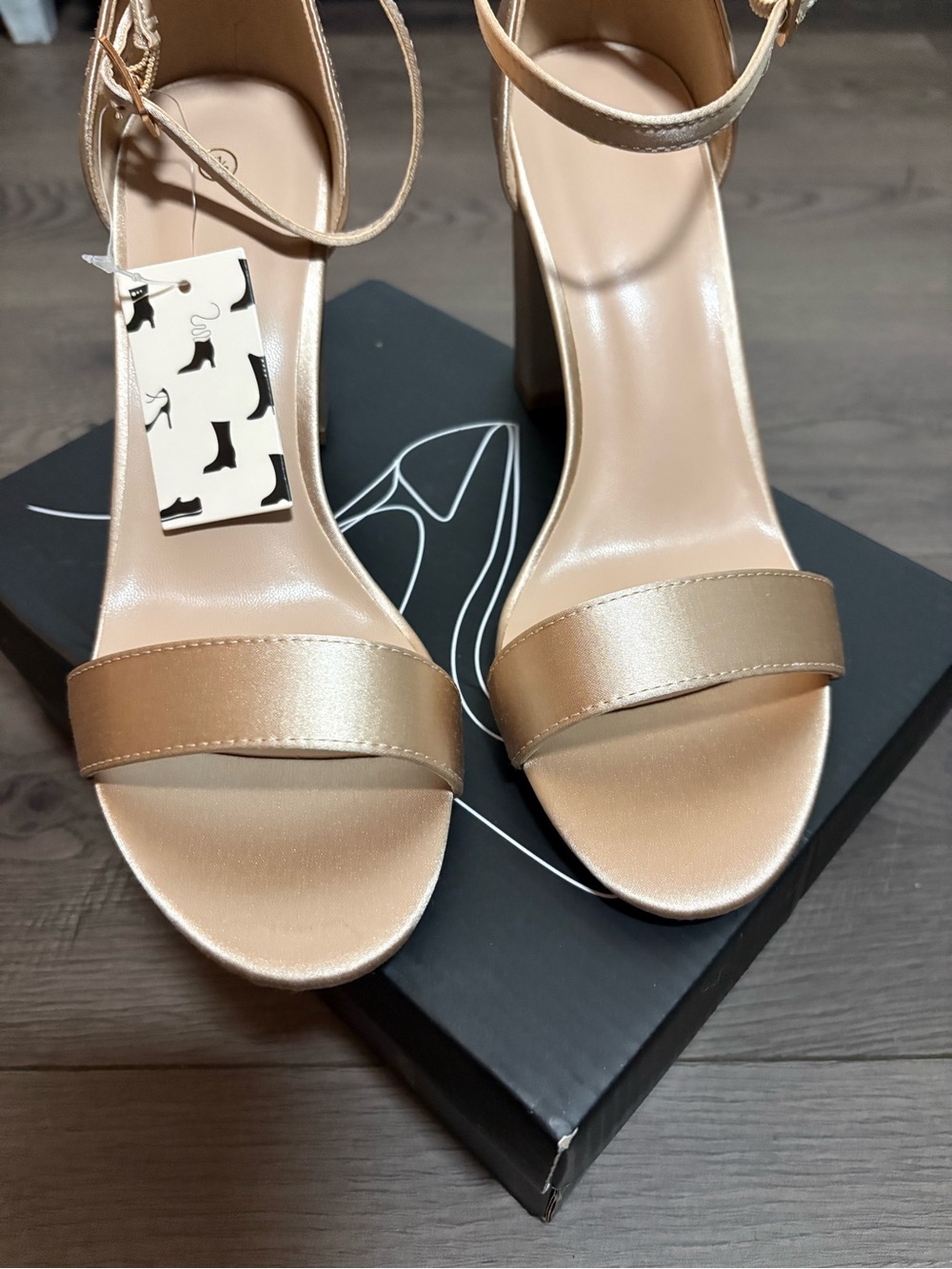 Chunky Block Heels Open Toe Ankle Strap Sandals Elegant Polished Wedding - Picture 3 of 6